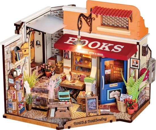 Rolife Corner Bookstore - DG164 - Knutselen - DIY - Miniatuur - Hobby - Miniatuurhuisje - Creatief