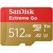 SanDisk 512Go Extreme Go Carte MicroSDXC + adaptateur SD