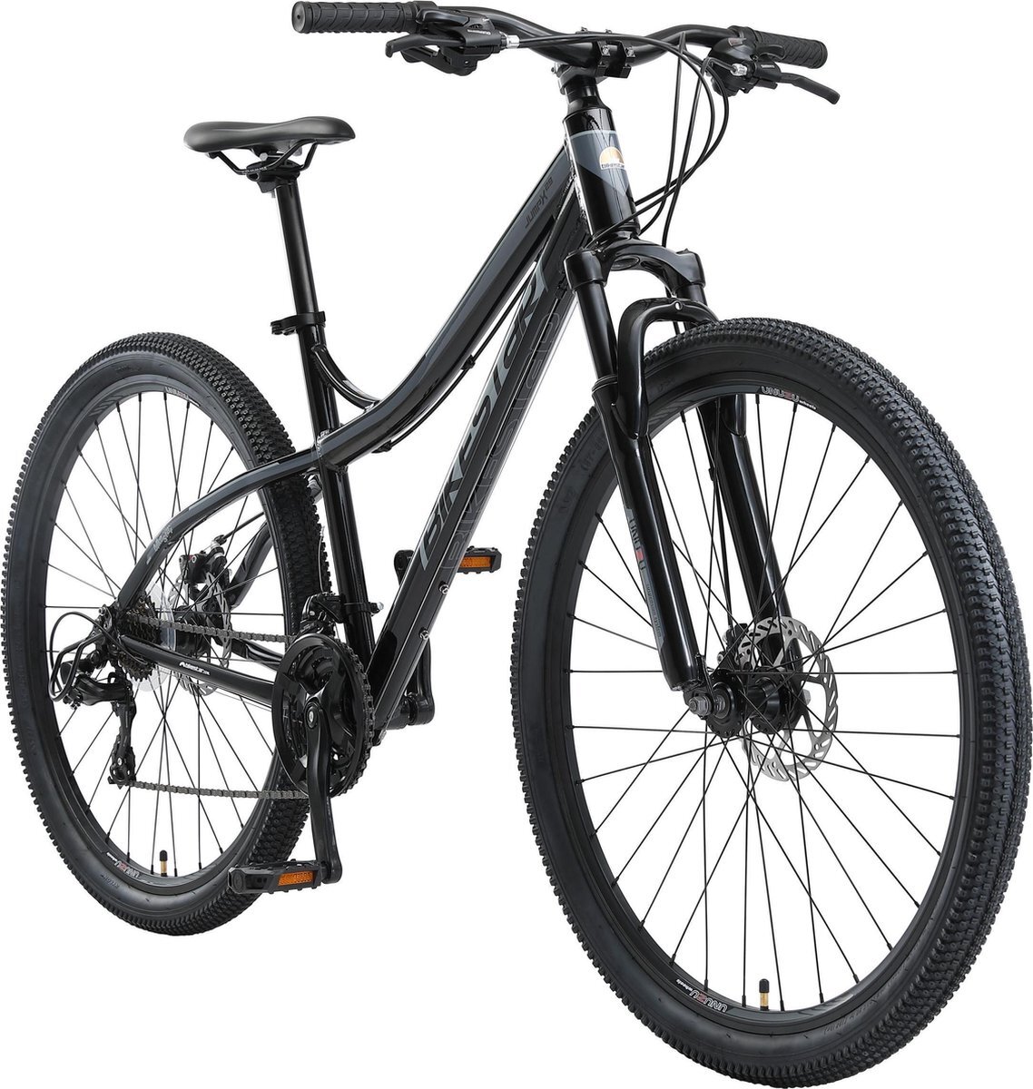 bikestar hardtail MTB, alu, 29 inch, 21 speed, zwart/grijs