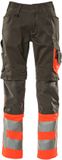 Mascot Safe Supreme Pantalon de travail avec poches genoux anthracite foncé/rouge haute visibilité C49