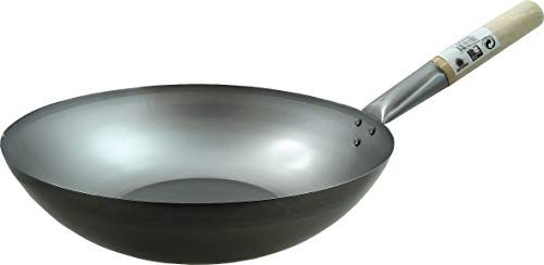 JADE TEMPLE 17054 Wok - 35 cm - Koolstofstaal - Grijs