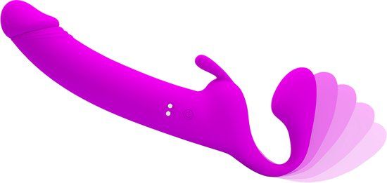 Pretty Love Zanini Vibrerende Strapless Strap-On Paars