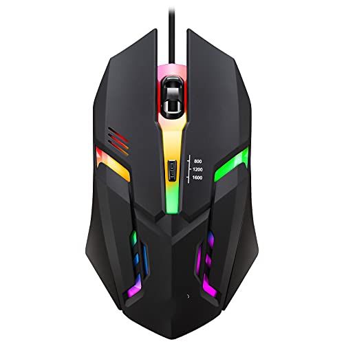 Muis USB bedrade foto-elektrische LED lichtgevende verergerende blok muismat computer kantoor LOL gaming muis