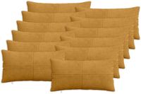 vidaXL Kussensloop 12 stuks Geel 40 x 80 cm Corduroy