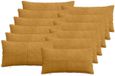 vidaXL Kussensloop 12 stuks Geel 40 x 80 cm Corduroy