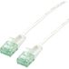 ROLINE RM UTP DataCenter Patchkabel Cat.6A (Klasse EA), extra dun, wit, 0,15 m
