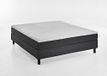 Atlantic Home Collection Happy Boxbed zonder hoofdeinde, 7-zones pocketveringmatrassen, hardheid H3, stof, antraciet, 180/200 cm, lighoogte ca. 58 cm.