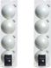 Decoris Boules de Noël - 8 pièces - Blanc - 10 cm Diamètre - Verre - Mat