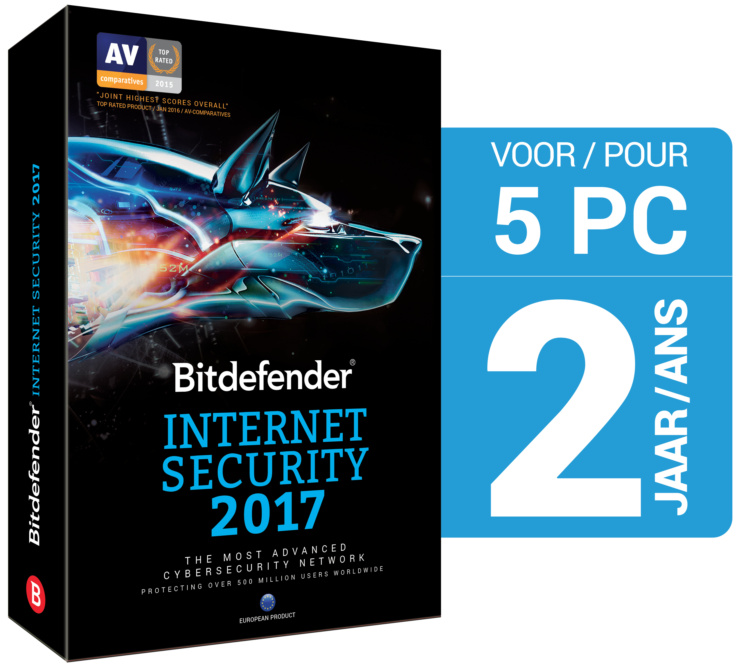 Bitdefender Intsec 2017 5pc2y FR/NL