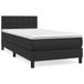 VidaXL Boxspringbed met matras, kunstleer, zwart, 90x200 cm