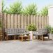 vidaXL - Salon d'angle - 5 places assises - Bois d'acacia - Naturel et gris clair