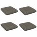 vidaXL Coussin d'assise VIANEN 4 pcs 100% Polyester Gris 45 x 45 x 12 cm