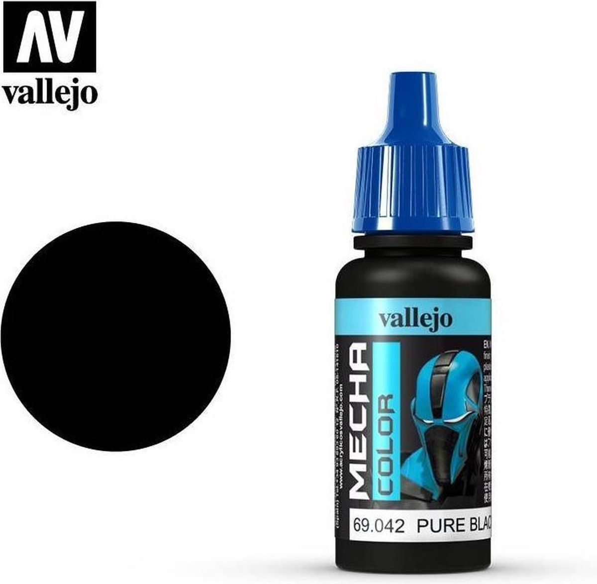 Vallejo GUNDAM Verf - MECHA Kleurnummer 69042 - Pure Black