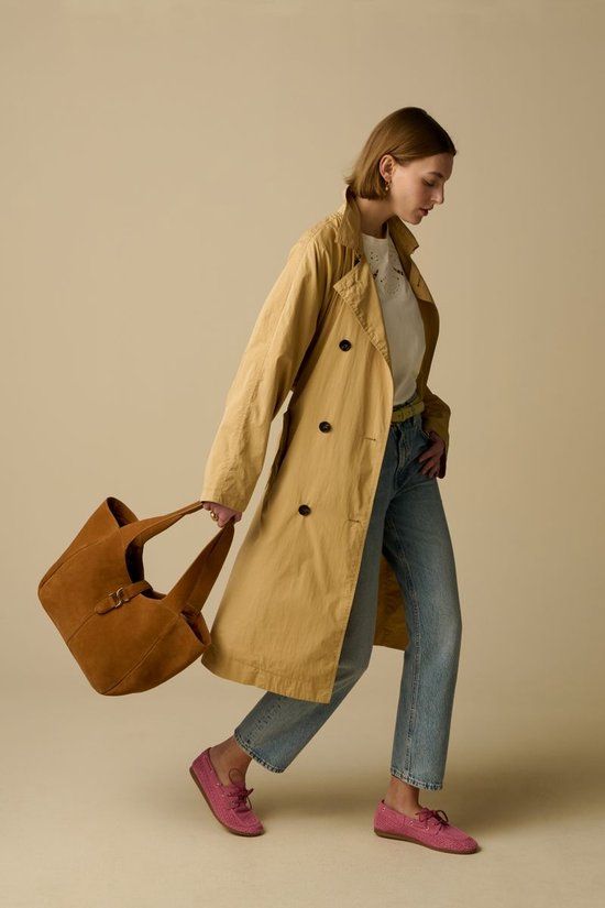 Sissy-Boy Beige trenchcoat met ceintuur