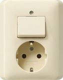 Gira Standaard 55 Combo Wandcontactdoos Inbouw Cream Wit - 017601