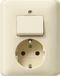 Gira Standaard 55 Combo Wandcontactdoos Inbouw Cream Wit - 017601
