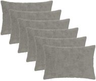 vidaXL Kussensloop Lichtgrijs 40 x 60 cm Nep Konijnenbont (6 stuks)