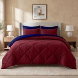 Sleep comfy Nova Bedtextile BV Sleep Comfy - Reverse Dekbed - 200x220 cm - Bordeaux & Navy