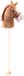 Johntoy Stokpaardje met geluid - pluche - lichtbruin - 98 cm