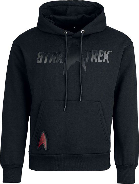 Star Trek Heren Trui met capuchon - Heat Logo - Black On Black - Zwart - L
