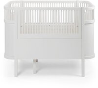 Sebra Ledikant Baby en Junior Bed - Classic Wit - Ledikant - Hout - Bodem in hoogte verstelbaar