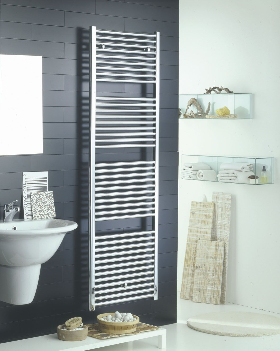 Wiesbaden Elara sierradiator chroom 1817x600 m/o aansl