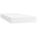 vidaXL Boxspringbed met matras, kunstleer, wit, 200x200 cm