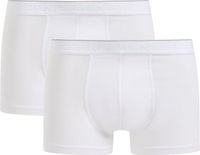 WE Fashion Heren boxershorts, 2-pack, Wit, Effen, 95% Katoen, 5% Elastaan, Maat XL
