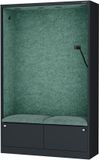 Sally MentalBox - Geluidsabsorberende cabine voor 2 personen - Groen / Antraciet