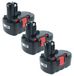 vhbw 3x Batterie Ersatz für Bosch 2 607 335 278, 2 607 335 266, 2 607 335 680, 2 607 335 536, 2 607 335 688 für Werkzeug (3000 mAh, NiMH, 18 V)