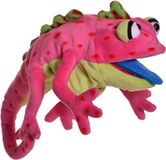 Living Puppets Wilhelminchen Kameleon, W877, handpop van hoogwaardige materialen in leuke kleuren, grootte: 34 cm