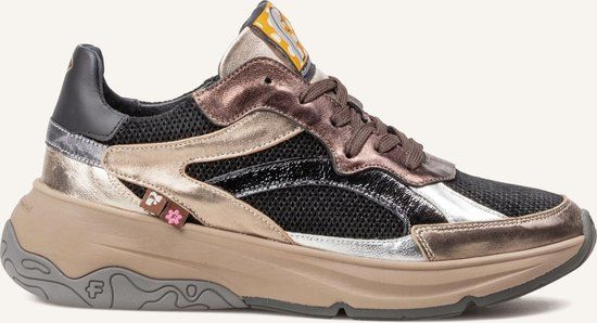 Floris van Bommel Sfw-10141 Holli Sneakers - Leer - Dames - Bronskleurig - Maat 42