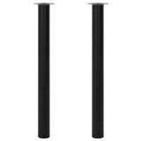 vidaXL Pieds de table télescopiques noir 2 pièces