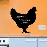 Ambiance Sticker Schoolbordsticker - uitwisbare zelfklevende muurstickers - KIP - 90x90cm