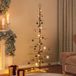 vidaXL Kerstboom met houten basis 180 cm metaal zwart