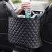 Lumehelbed Handels GmbH Sac de siège auto en cuir et mesh - Sacs de rangement - Type suspendu pour intérieur de voiture - Boîtes de rangement - Organisateurs en mesh pour voiture