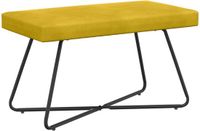 vidaXL - Bank - Geel - 80 x 40 x 45 cm - fluweel