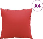 vidaXL Bankkussens 4 stuks 50x50 cm stof rood
