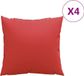 vidaXL Bankkussens 4 stuks 50x50 cm stof rood