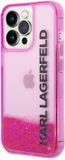Karl Lagerfeld Liquid Glitter Serie - iPhone 14 Pro Max Hoesje - Roze