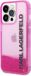 Karl Lagerfeld Liquid Glitter Serie - iPhone 14 Pro Max Hoesje - Roze