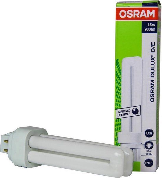 Osram Dulux D/E Spaarlamp - 13W - G24q-1 - Koel Wit