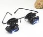 Loupe d'horloger 20x avec éclairage LED, rotative à 180°, pour montage sur la tête