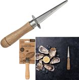 Merkloos COOK CONCEPT Oestermes met houten handvat