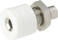 REAL NATURE Schnepp Miniatuur-laboratoriumconnector Bus, inbouw verticaal Stift-Ø: 2.6 mm Wit 1 stuk(s)