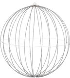 Luca Lighting Kerstverlichting Bal met Klassiek Witte LED Lampjes - Ø60 cm - Zilver