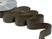 Furlanis - Dubbel satijnen lint, Italiaanse stof - cacao, 25 mm x 50 m