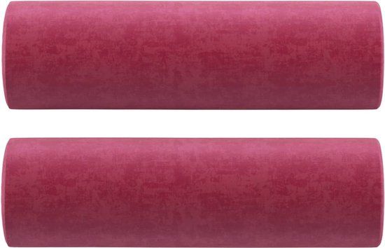 vidaXL Sierkussens Wijnrood Fluweel 15x50 cm (2 stuks)