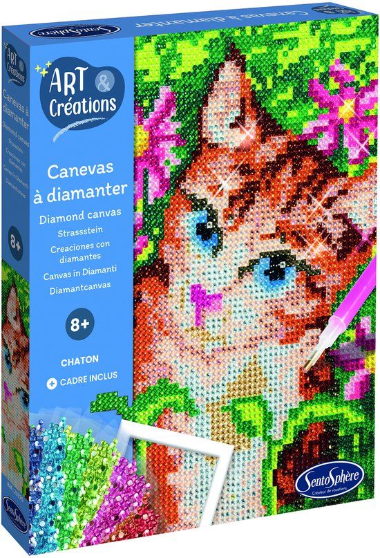 Sentosphère Diamantcanvas Knutselset Kat