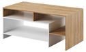 3xE living Table basse asymétrique, chêne Craft / anthracite, 120 x 60 x 52 cm